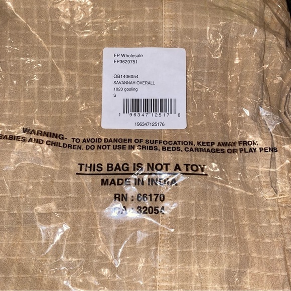 NWT Free People Savannah Wide Leg Overalls Brand New w/Tag & In Orig Package - Picture 12 of 13